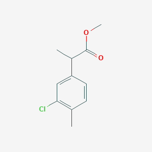 molecular formula C11H13ClO2 B8620872 Methyl 2-(3-chloro-4-methylphenyl)propanoate 