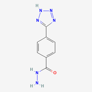molecular formula C8H8N6O B8620875 4-(1H-tetrazol-5-yl)benzohydrazide 