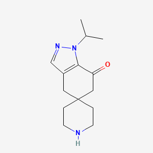 molecular formula C14H21N3O B8620900 1-Isopropyl-1,4-dihydrospiro[indazole-5,4'-piperidin]-7(6H)-one 