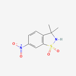 3,3-Dimethyl-6-nitro-2,3-dihydro-benzo[d]isothiazole 1,1-dioxide