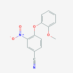 molecular formula C14H10N2O4 B8620944 4-(2-Methoxyphenoxy)-3-nitrobenzonitrile 