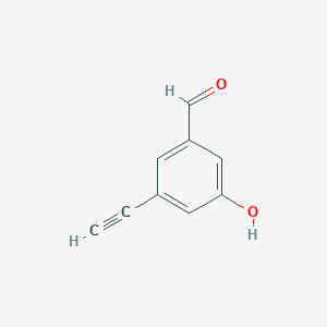 molecular formula C9H6O2 B8620977 3-Ethynyl-5-hydroxybenzaldehyde 
