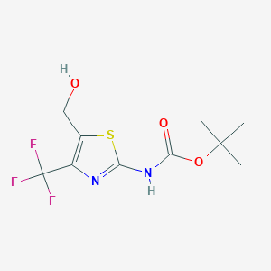 (5-Hydroxymethyl-4-trifluoromethylthiazol-2-yl)carbamic acid, 1,1-dimethylethyl ester