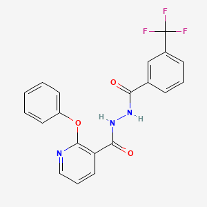 molecular formula C20H14F3N3O3 B8620999 N'-(2-phenoxypyridine-3-carbonyl)-3-(trifluoromethyl)benzhydrazide 