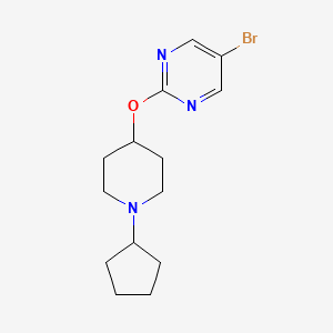 5-Bromo-2-[(1-cyclopentylpiperidin-4-yl)oxy]pyrimidine