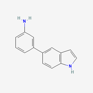 molecular formula C14H12N2 B8621080 3-(1H-Indol-5-yl)-phenylamine 