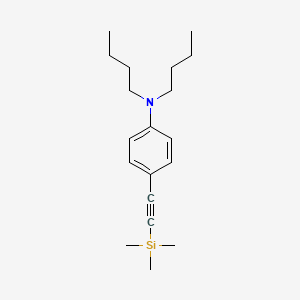 molecular formula C19H31NSi B8621087 Benzenamine, N,N-dibutyl-4-[(trimethylsilyl)ethynyl]- CAS No. 667865-53-4