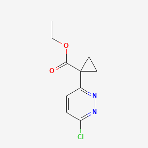 molecular formula C10H11ClN2O2 B8621104 Ethyl 1-(6-chloropyridazin-3-yl)cyclopropane-1-carboxylate 