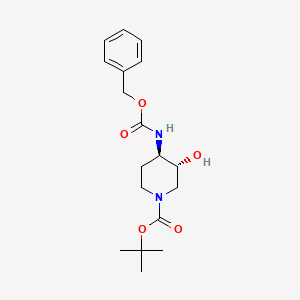 (3R,4R)-rel-tert-Butyl 4-(((benzyloxy)carbonyl)amino)-3-hydroxypiperidine-1-carboxylate