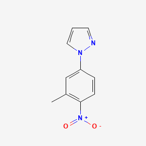 molecular formula C10H9N3O2 B8621126 1-(3-methyl-4-nitrophenyl)-1H-pyrazole 