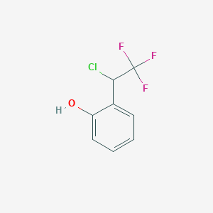 molecular formula C8H6ClF3O B8621127 2-(1-Chloro-2,2,2-trifluoroethyl)phenol 