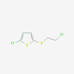 molecular formula C6H6Cl2S2 B8621129 2-Chloro-5-(2-chloroethylthio)thiophene 