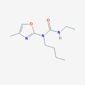 molecular formula C11H19N3O2 B8621145 1-Butyl-3-ethyl-1-(4-methyl-2-oxazolyl)urea CAS No. 61801-52-3