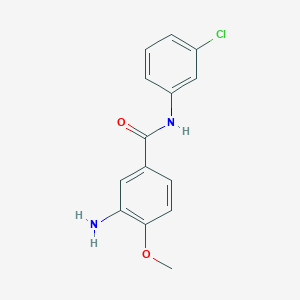 molecular formula C14H13ClN2O2 B8621153 3-Amino-4-methoxy-N-(3-chlorophenyl)-benzamide 