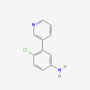 molecular formula C11H9ClN2 B8621162 4-Chloro-3-(pyrid-3-yl)aniline 