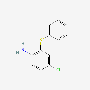 molecular formula C12H10ClNS B8621165 4-Chloro-2-phenylsulfanyl-phenylamine 