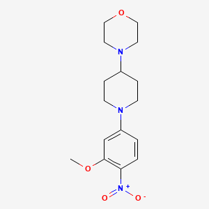 molecular formula C16H23N3O4 B8621178 4-(1-(3-Methoxy-4-nitrophenyl)piperidin-4-yl)morpholine CAS No. 761440-35-1