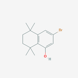 molecular formula C14H19BrO B8621235 3-Bromo-5,5,8,8-tetramethyl-5,6,7,8-tetrahydronaphth-1-ol 
