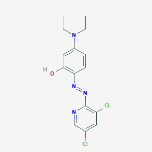 molecular formula C15H16Cl2N4O B8621245 2-(3,5-Dichloro-2-pyridylazo)-5-(diethylamino)phenol CAS No. 110518-93-9