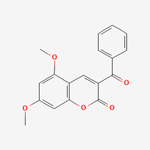 molecular formula C18H14O5 B8621259 3-Benzoyl-5,7-dimethoxy-2H-1-benzopyran-2-one CAS No. 64267-11-4