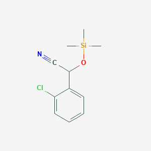 molecular formula C11H14ClNOSi B8621297 (Trimethylsilyloxy)2-chlorophenylacetonitrile 