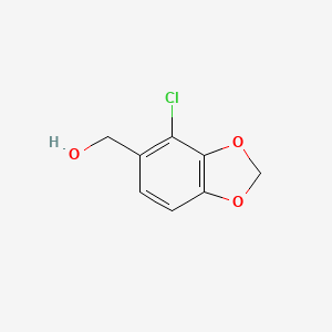 molecular formula C8H7ClO3 B8621303 4-Chloro-1,3-benzodioxole-5-methanol 