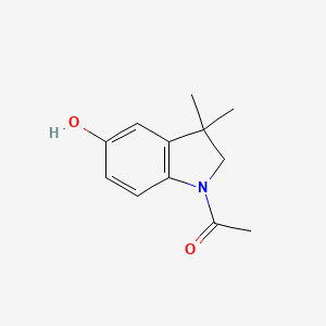 molecular formula C12H15NO2 B8621339 1-Acetyl-3,3-dimethylindolin-5-ol 