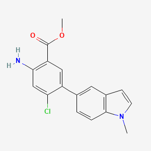 methyl 2-amino-4-chloro-5-(1-methyl-1H-indol-5-yl)benzoate