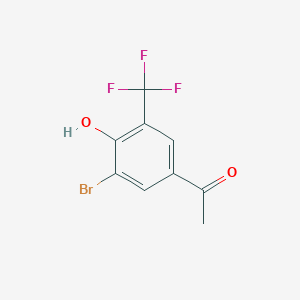 molecular formula C9H6BrF3O2 B8621349 1-(3-Bromo-4-hydroxy-5-trifluoromethylphenyl)ethanone 