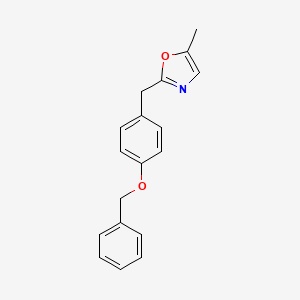 molecular formula C18H17NO2 B8621360 2-(4-(Benzyloxy)benzyl)-5-methyloxazole 