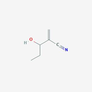 molecular formula C6H9NO B8621370 2-(1-Hydroxypropyl)acrylonitrile 
