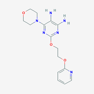 molecular formula C15H20N6O3 B8621404 6-(Morpholin-4-yl)-2-{2-[(pyridin-2-yl)oxy]ethoxy}pyrimidine-4,5-diamine CAS No. 682337-88-8
