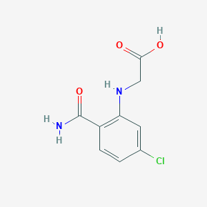 molecular formula C9H9ClN2O3 B8621417 N-(2-carbamoyl-5-chlorophenyl)glycine 