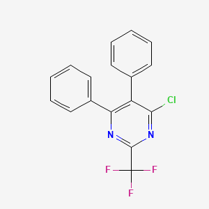 molecular formula C17H10ClF3N2 B8621422 4-Chloro-5,6-diphenyl-2-(trifluoromethyl)pyrimidine CAS No. 651315-70-7
