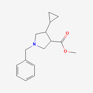 molecular formula C16H21NO2 B8621427 Methyl 1-benzyl-4-cyclopropylpyrrolidine-3-carboxylate CAS No. 1803583-91-6