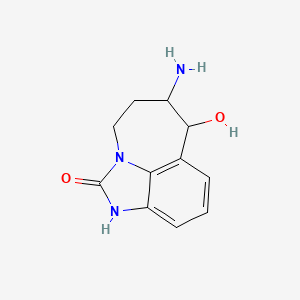 molecular formula C11H13N3O2 B8621450 Imidazo[4,5,1-jk][1]benzazepin-2(1H)-one, 6-amino-4,5,6,7-tetrahydro-7-hydroxy- 