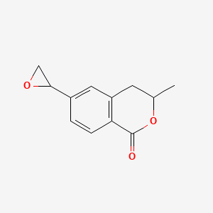 molecular formula C12H12O3 B8621466 3-methyl-6-(oxiran-2-yl)-3,4-dihydro-1H-isochromen-1-one 