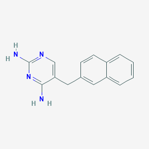 molecular formula C15H14N4 B8621471 5-(Naphthalen-2-ylmethyl)pyrimidine-2,4-diamine CAS No. 89445-77-2
