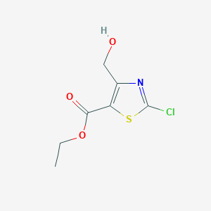 molecular formula C7H8ClNO3S B8621474 Ethyl 2-chloro-4-(hydroxymethyl)-1,3-thiazole-5-carboxylate 