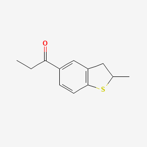 molecular formula C12H14OS B8621478 1-Propanone, 1-(2,3-dihydro-2-methylbenzo[b]thien-5-yl)- CAS No. 58981-28-5