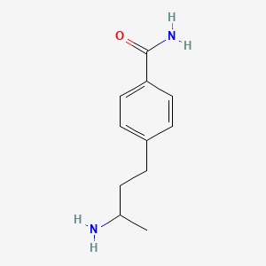 molecular formula C11H16N2O B8621481 4-[3-Amino-3-methylpropyl]benzamide 