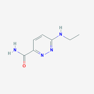 molecular formula C7H10N4O B8621495 6-(Ethylamino)pyridazine-3-carboxamide 