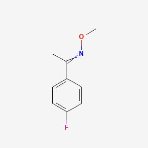 molecular formula C9H10FNO B8621520 4'-Fluoroacetophenone o-methyloxime 