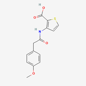 molecular formula C14H13NO4S B8621575 3-(2-(4-Methoxyphenyl)acetamido)thiophene-2-carboxylic acid CAS No. 1016498-67-1