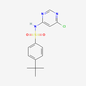 molecular formula C14H16ClN3O2S B8621594 4-tert-butyl-N-(6-chloropyrimidin-4-yl)benzenesulfonamide 