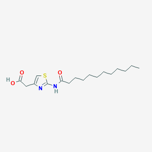 molecular formula C17H28N2O3S B8621608 [2-(Dodecanoylamino)-1,3-thiazol-4-yl]acetic acid CAS No. 823780-50-3