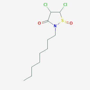 molecular formula C11H19Cl2NO2S B8621623 4,5-Dichloro-2-n-octyl-3-isothiazolidinone 1-oxide CAS No. 61323-60-2