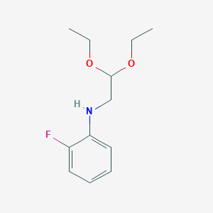 molecular formula C12H18FNO2 B8621631 N-(2,2-diethoxyethyl)-2-fluoroaniline 