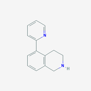 molecular formula C14H14N2 B8621648 5-(Pyridin-2-yl)-1,2,3,4-tetrahydroisoquinoline 