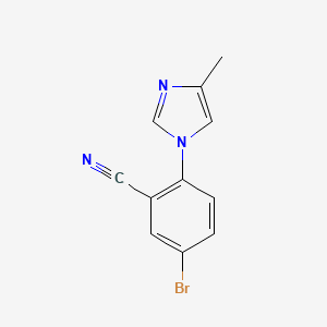 molecular formula C11H8BrN3 B8621660 5-Bromo-2-(4-methyl-imidazol-1-yl)-benzonitrile 